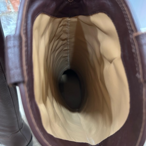 Quince Italian Leather Tall Boots Brown Western Women’s Size 8 NEW - Picture 7 of 12